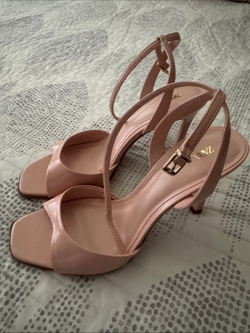 Zara Elegant Pink High Heel Sandals - Picture 5 of 12